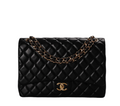 Chanel Timeless Flap Quilted Maxi Lambskin Gold-tone Black