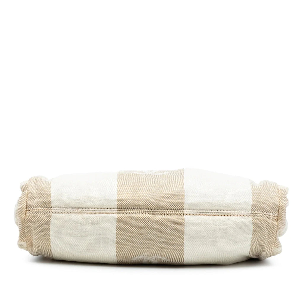 Chanel Canvas Wooden Clam Shell Handbag