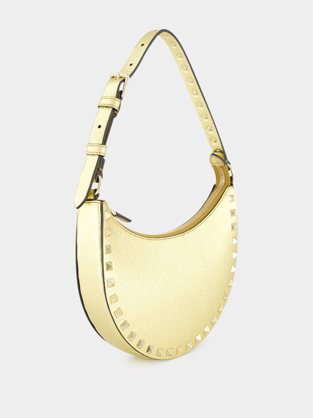 Gold Hobo Rockstud Mini Shoulder Bag