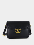 Black 9to5 Smooth Calfskin Shoulder Bag
