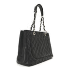 Caviar Quilted Grand Shopping Tote GST Black