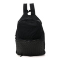 Nappa Nylon Intreccio Packable Backpack Black