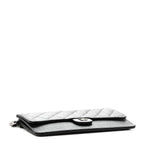 Caviar Quilted Classic Pouch With Handle Black