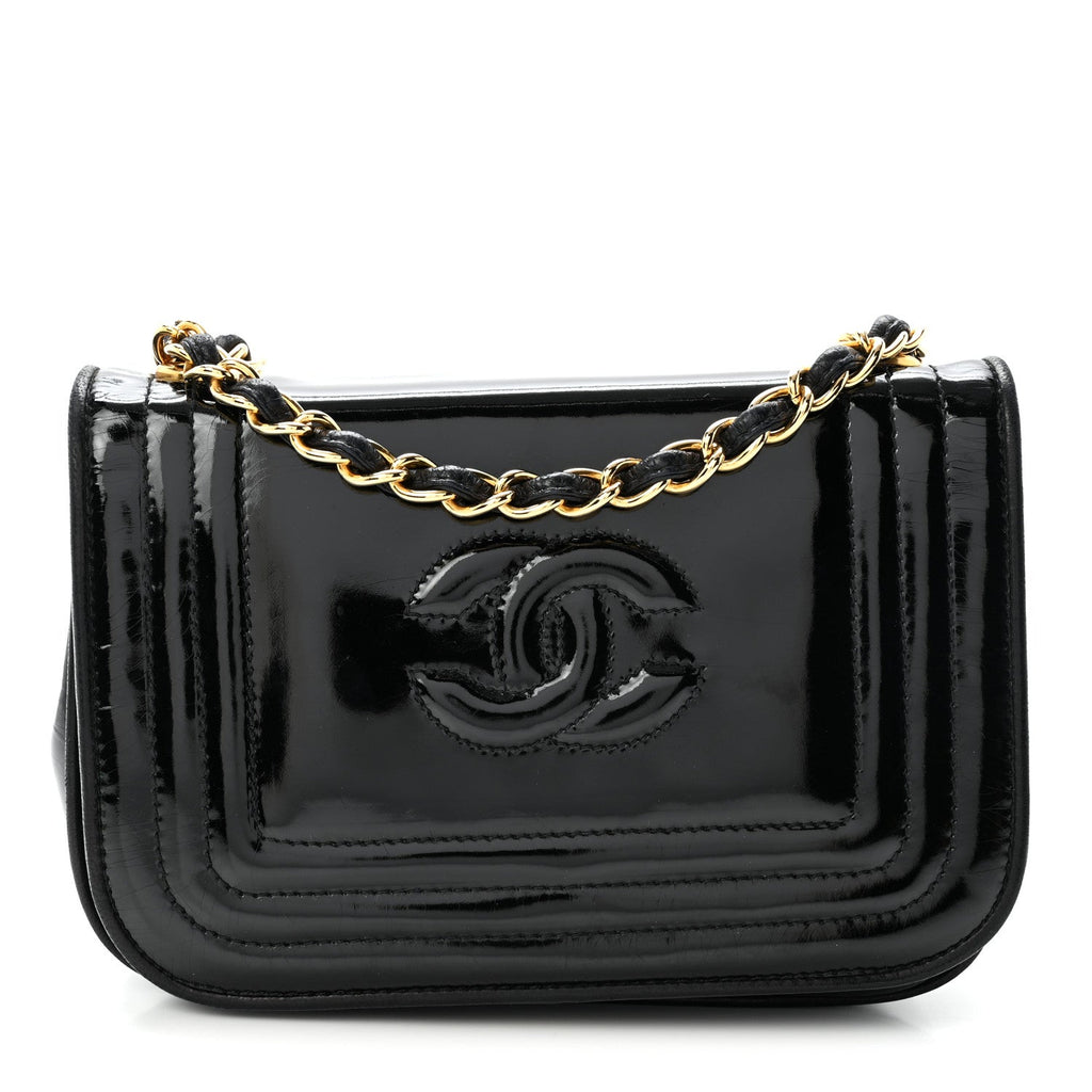 Patent Mini Flap Black