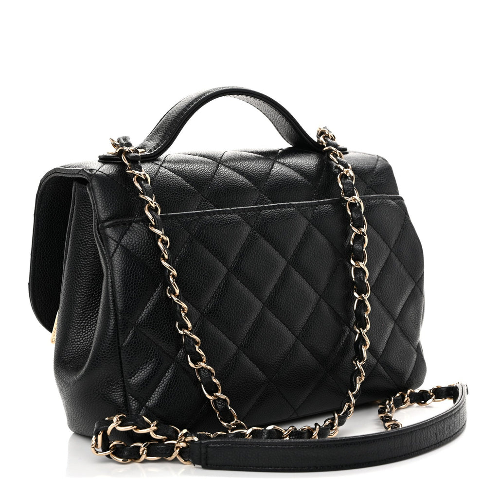Caviar Quilted Medium Business Affinity Flap Black