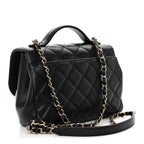 Caviar Quilted Medium Business Affinity Flap Black