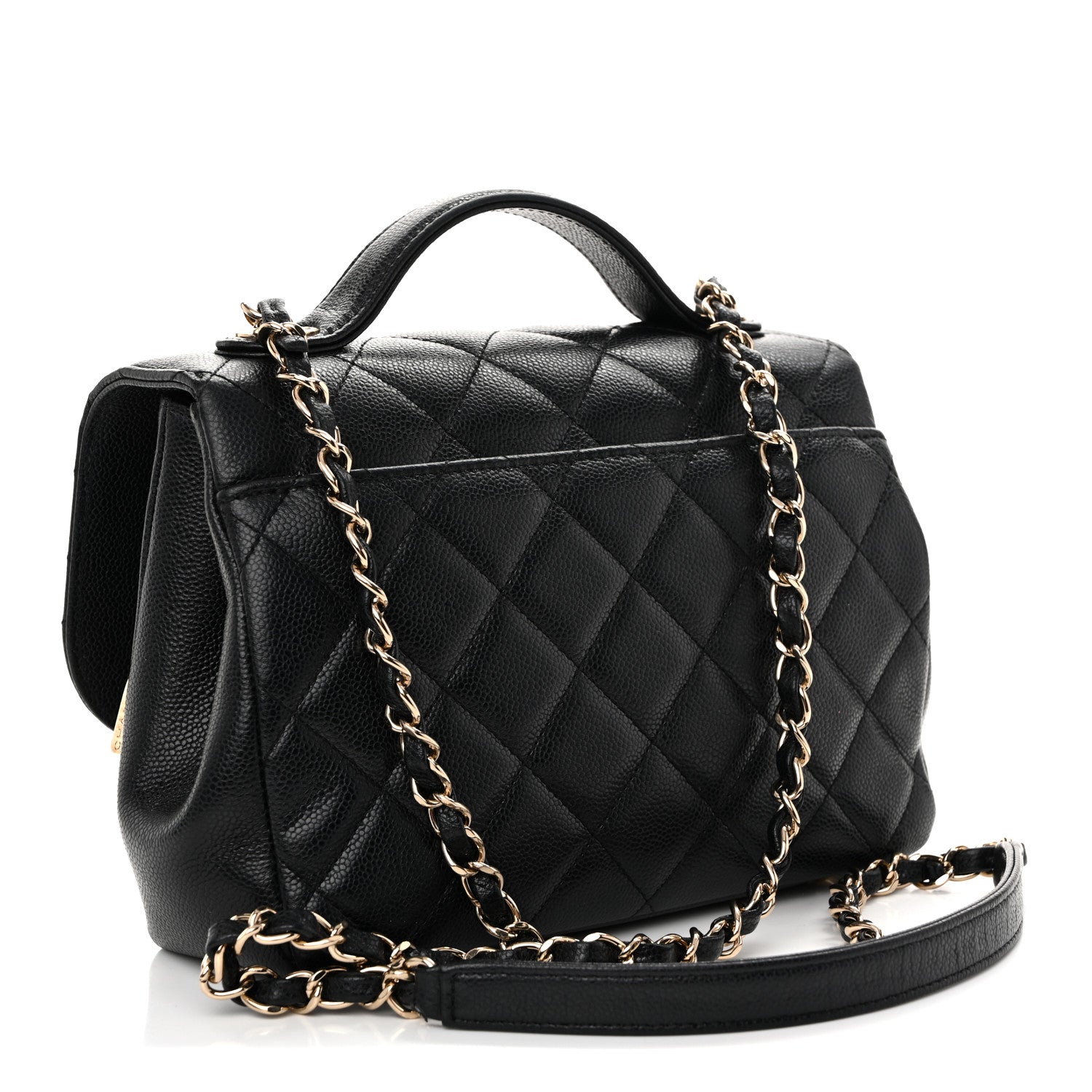 Caviar Quilted Medium Business Affinity Flap Black