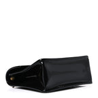 Patent Quilted Mini Graphic Catch Flap Black