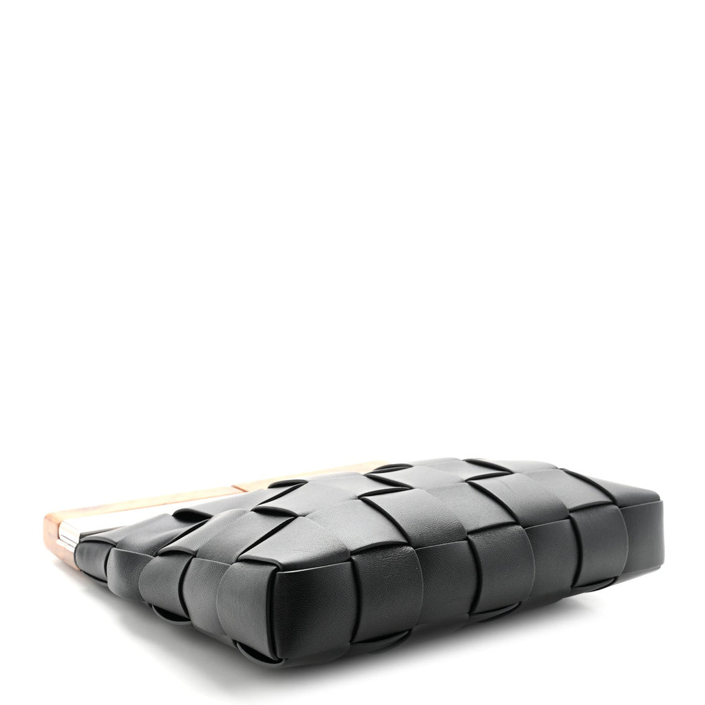 Nappa Intrecciato The Snap Clutch Black