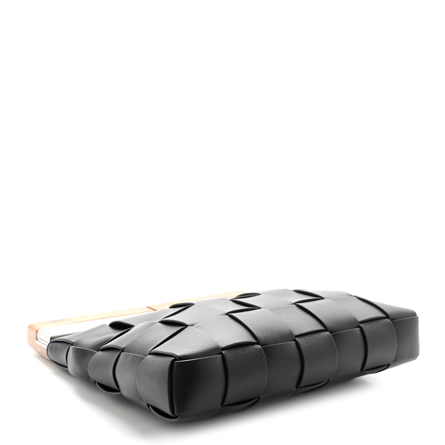 Nappa Intrecciato The Snap Clutch Black