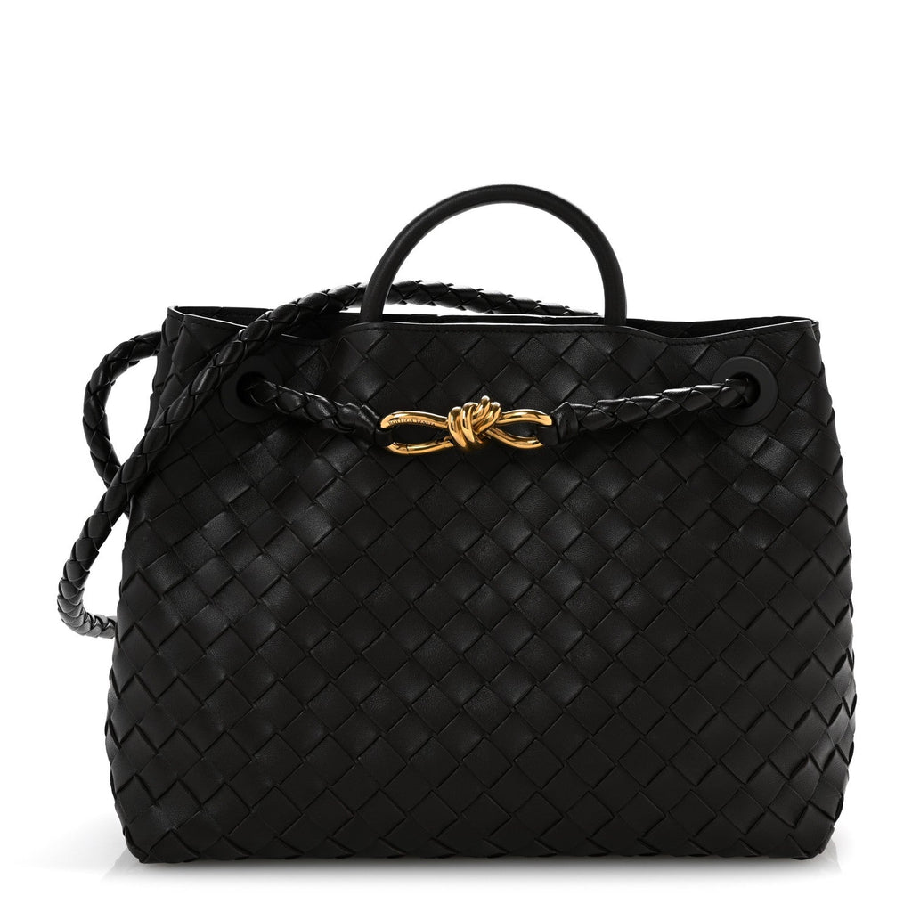Nappa Intrecciato Medium Andiamo Shoulder Bag Fondant