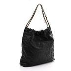 Shiny Caviar Quilted Monochrome Small Chanel 22 Black