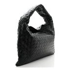 Calfskin Intrecciato Small Hop Black