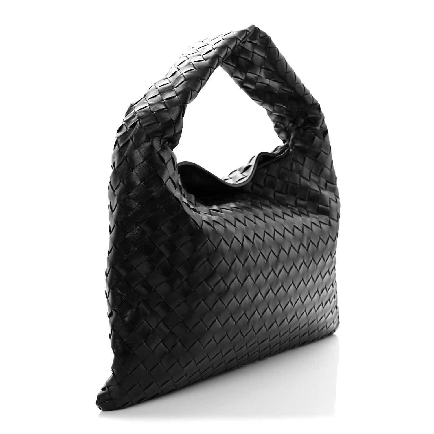 Calfskin Intrecciato Small Hop Black