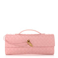 Nappa Intrecciato Long Andiamo Top Handle Clutch Rose