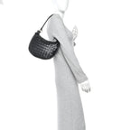 Nappa Intrecciato Small Gemelli Black