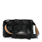 Paper Calfskin Intrecciato Stretch Cassette Black