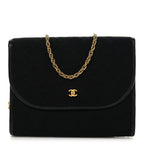 Jersey Quilted Mini Square Flap Black