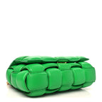 Lambskin Maxi Intreccio Padded Chain Cassette Crossbody Bag Racing Green