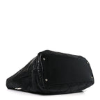 Glazed Calfskin Large On The Road Tote Black