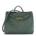 Nappa Intrecciato Medium Andiamo Shoulder Bag Aloe