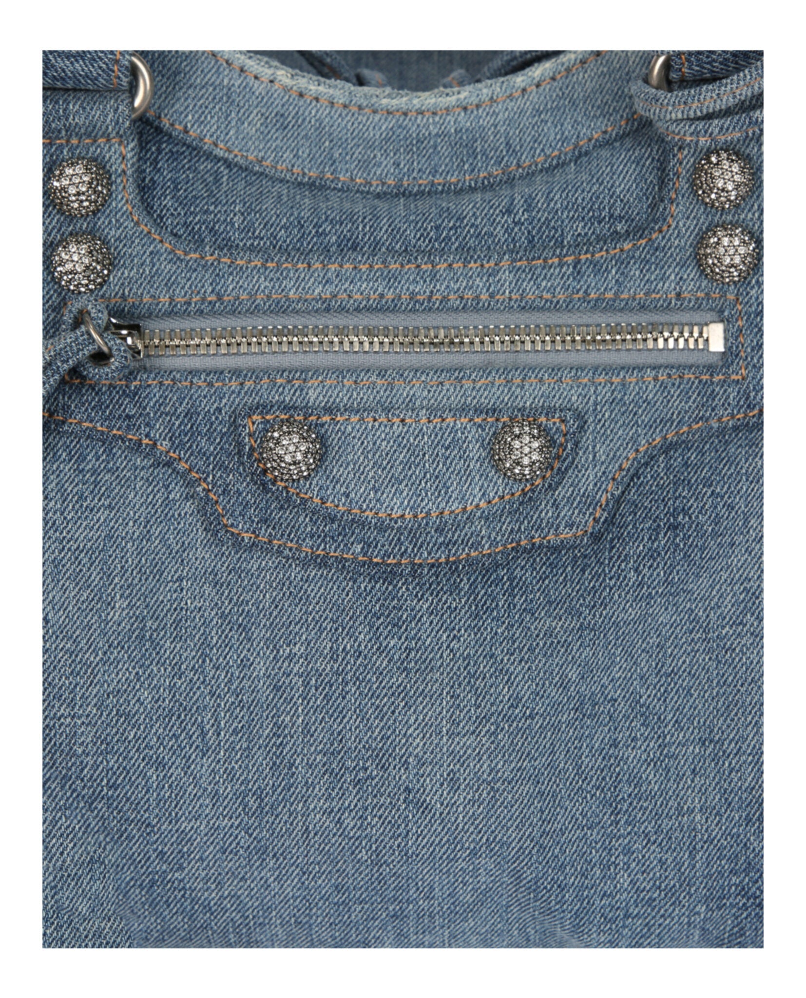 Balenciaga Womens Neo Cagole City Bag In Denim