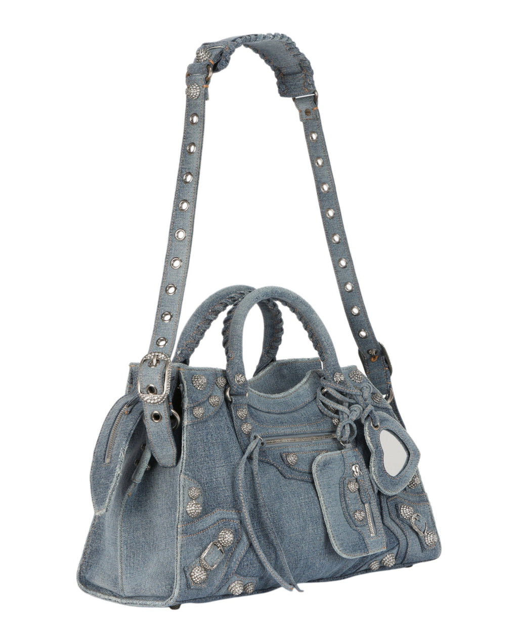 Balenciaga Womens Neo Cagole City Bag In Denim