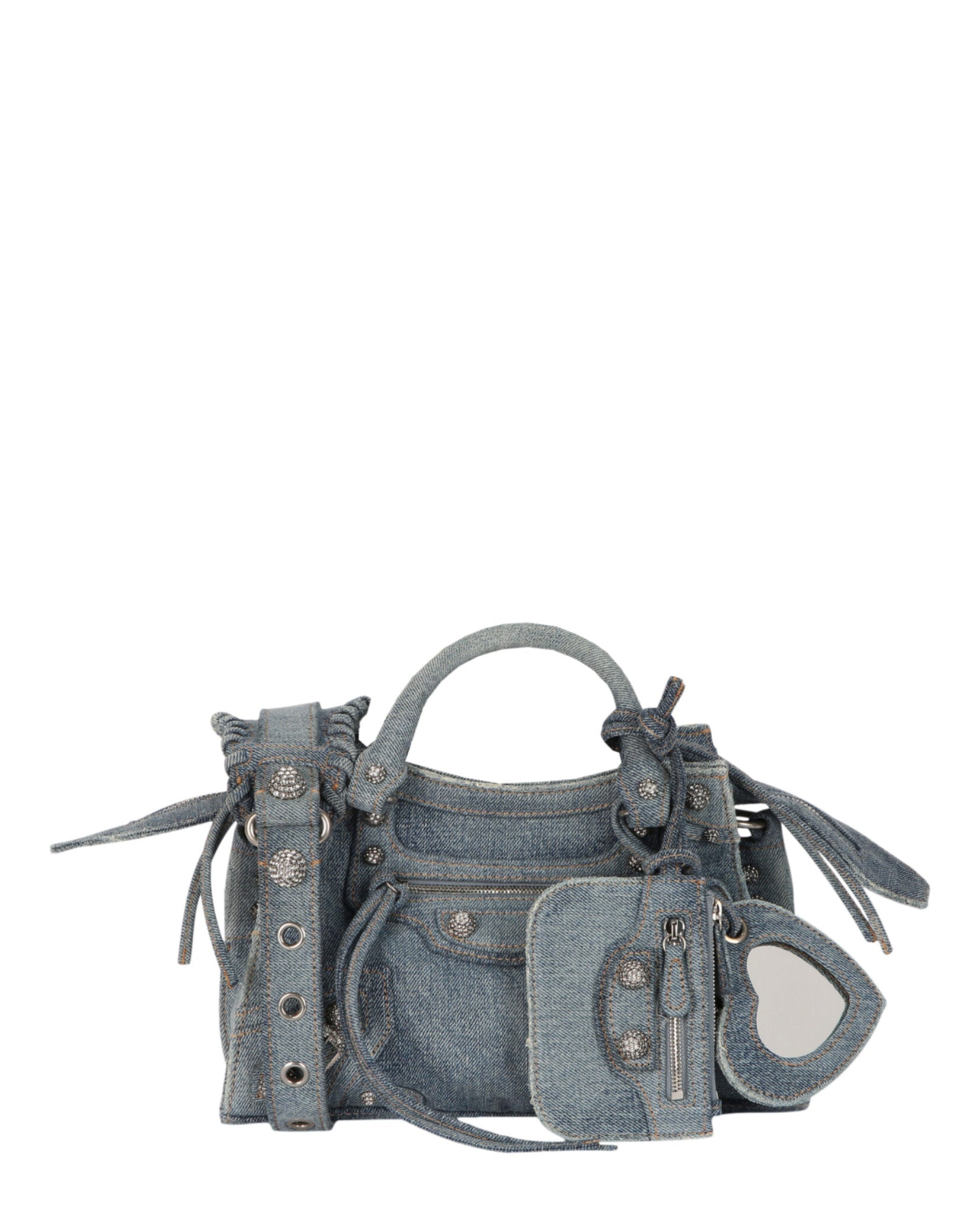 Balenciaga Womens Xs Neo Cagole City Bag In Denim