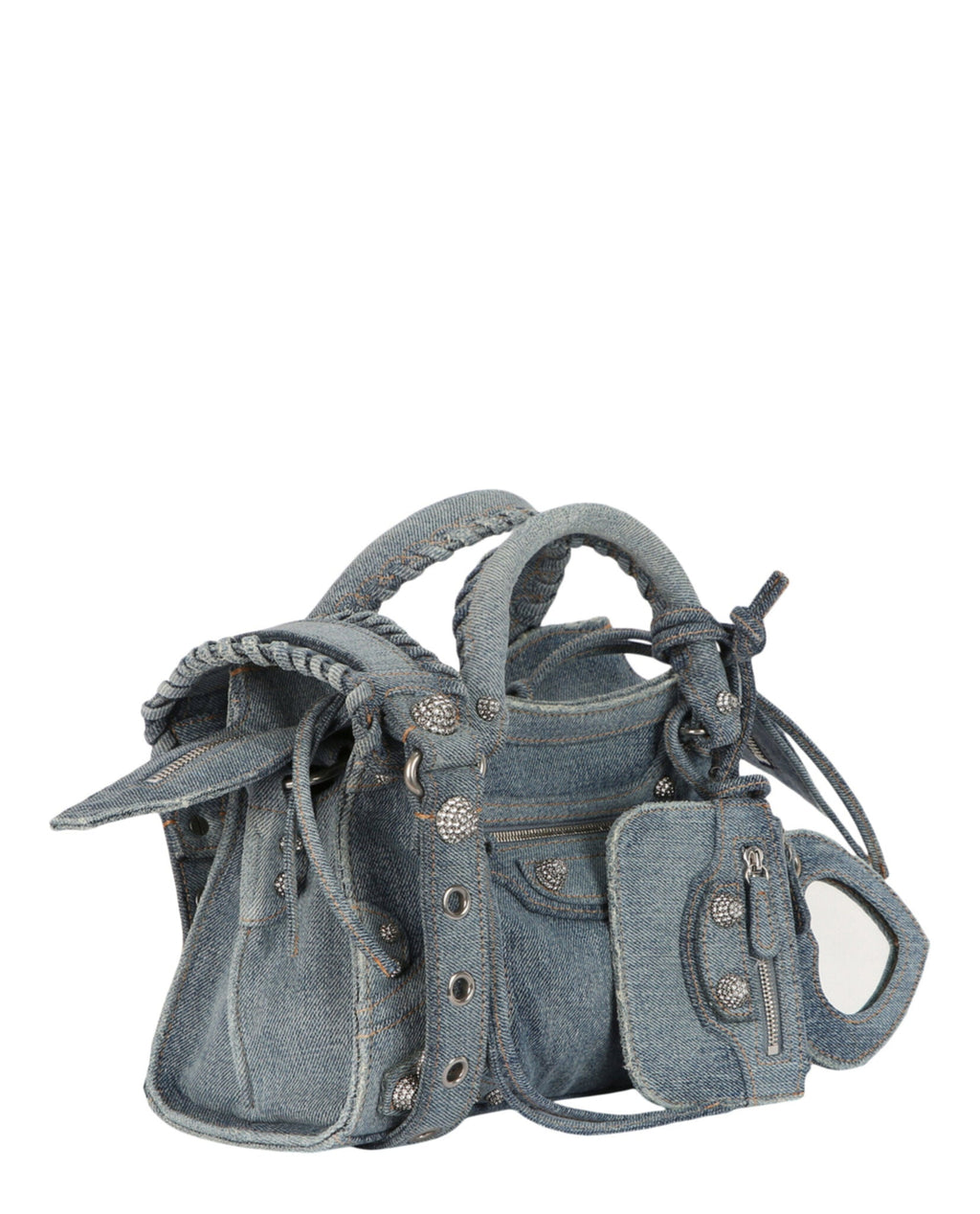 Balenciaga Womens Xs Neo Cagole City Bag In Denim
