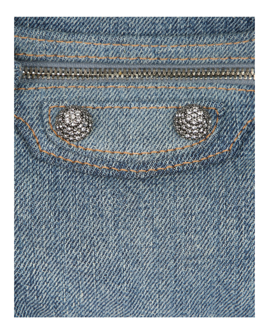 Balenciaga Womens Xs Neo Cagole City Bag In Denim