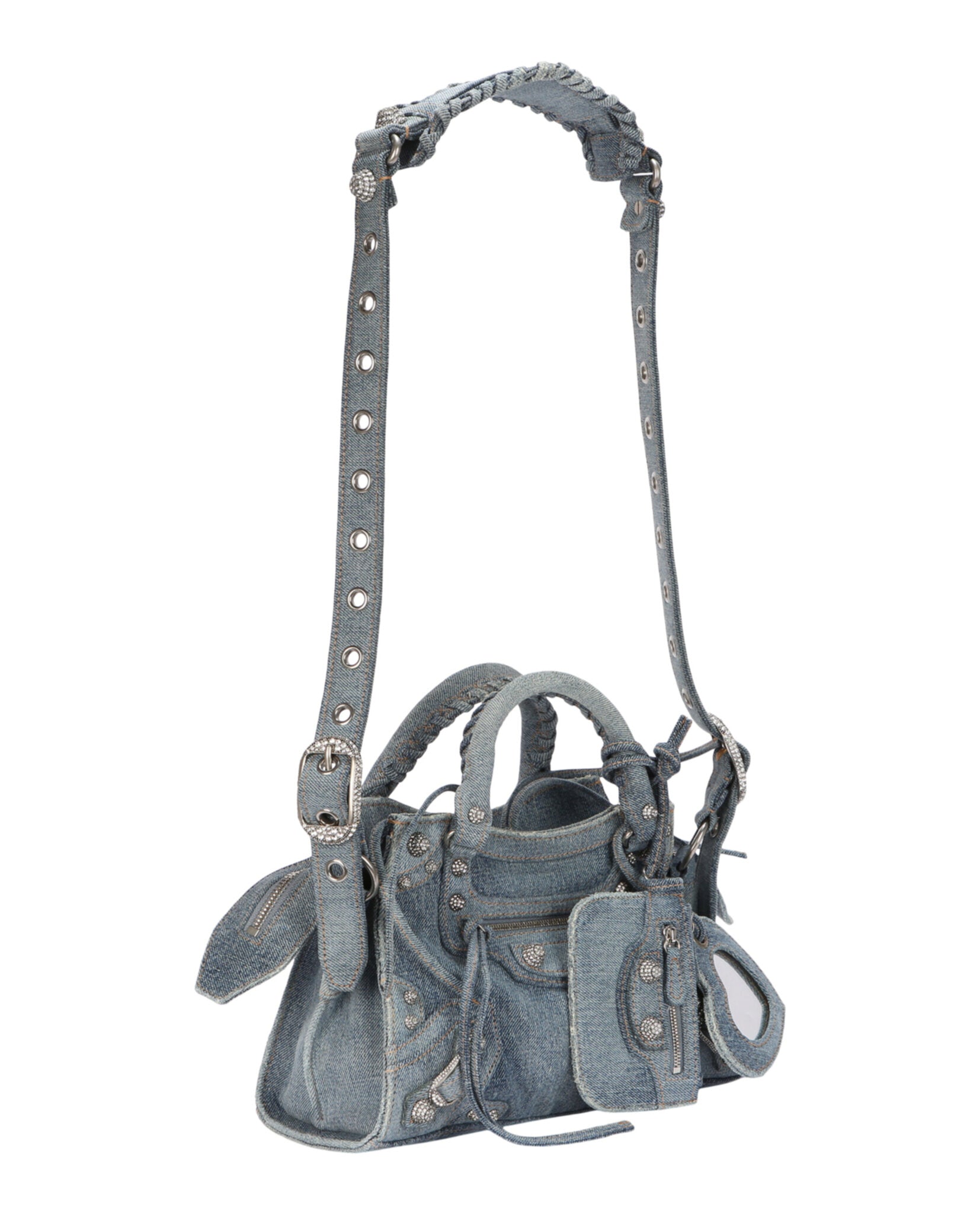 Balenciaga Womens Xs Neo Cagole City Bag In Denim