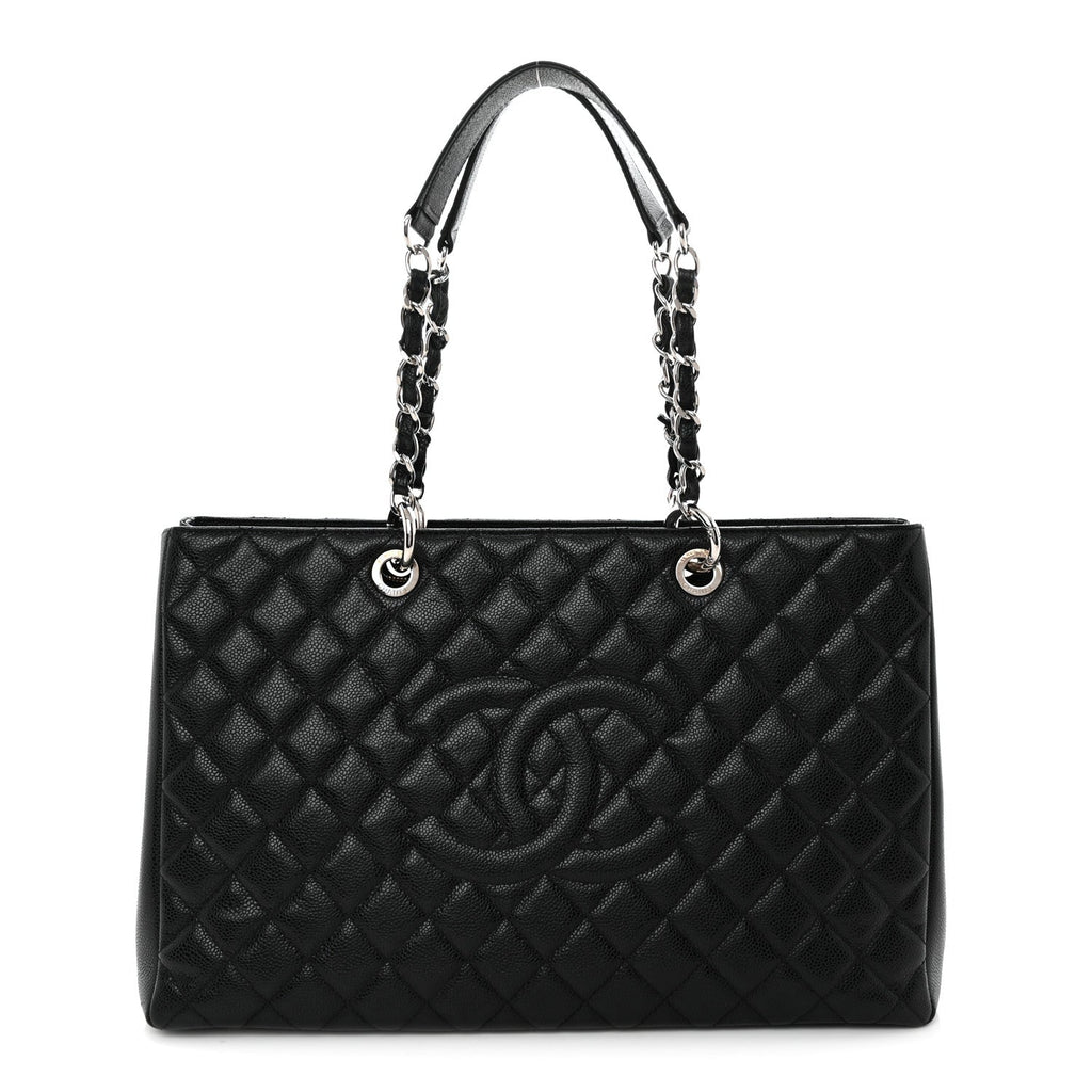 Caviar Quilted XL Grand Shopping Tote GST Black