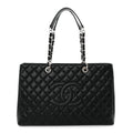 Caviar Quilted XL Grand Shopping Tote GST Black