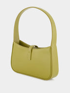 Le 5 à 7 Olive Drab Leather Shoulder Bag
