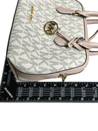 Handbag Designer By Michael Kors In Cream & Pink, Size:Medium