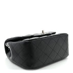 Lambskin Quilted Mini Square Flap Black
