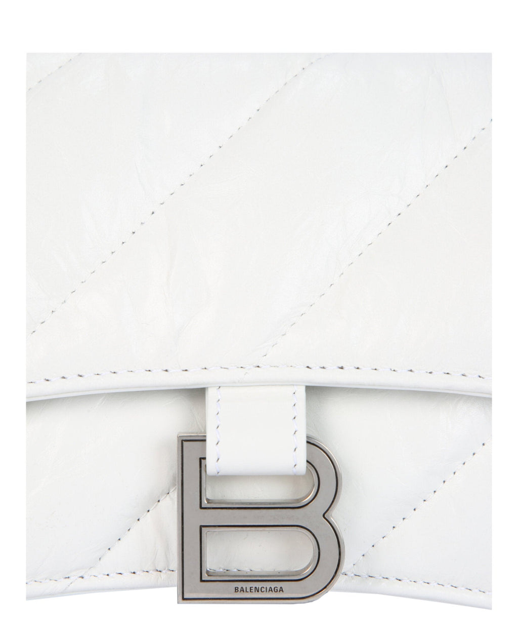 Balenciaga Womens Crush Small Quilted Chain Shoulder Bag