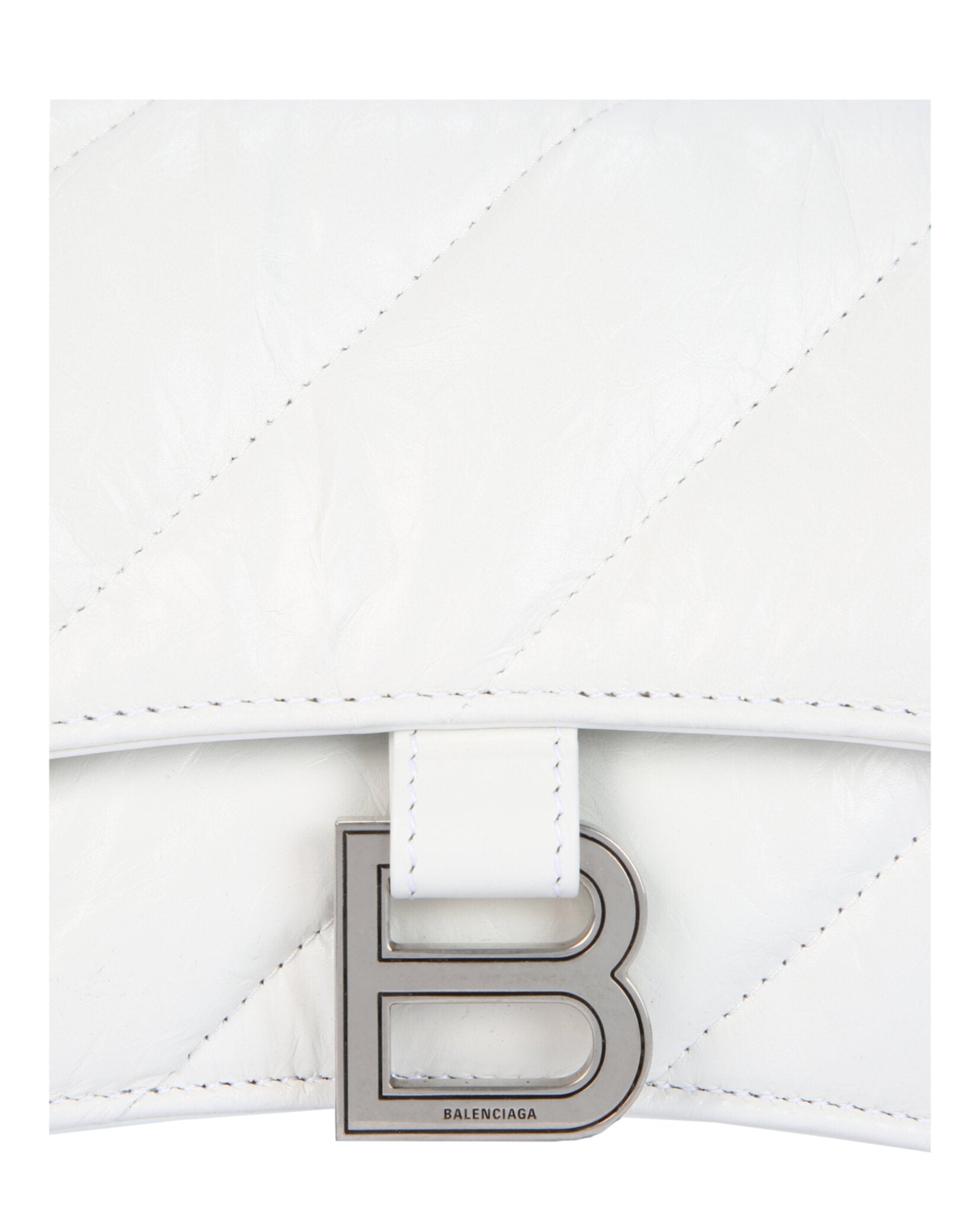 Balenciaga Womens Crush Small Quilted Chain Shoulder Bag