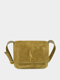 Niki Satchel in Barley Green Suede