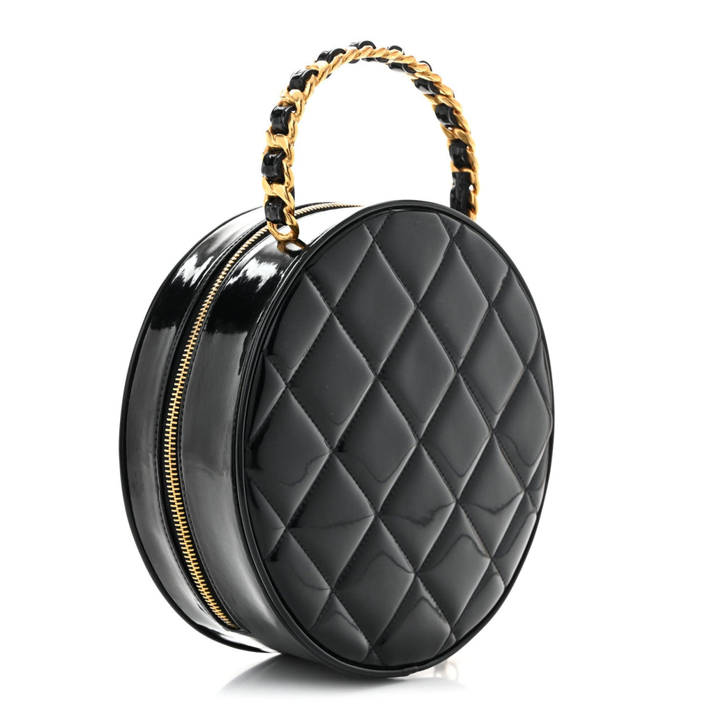Patent CC Round Vanity Case Black