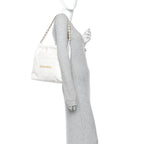 Shiny Calfskin Quilted Small Chanel 22 White