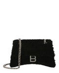 Balenciaga Womens Crush Small Chain Bag With Faux Shearling