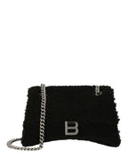 Balenciaga Womens Crush Small Chain Bag With Faux Shearling