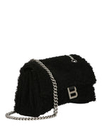 Balenciaga Womens Crush Small Chain Bag With Faux Shearling
