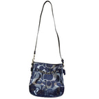 Crossbody Designer By Coach In Blue & Silver, Size:Small