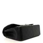 Lambskin Quilted Jumbo Double Flap Black