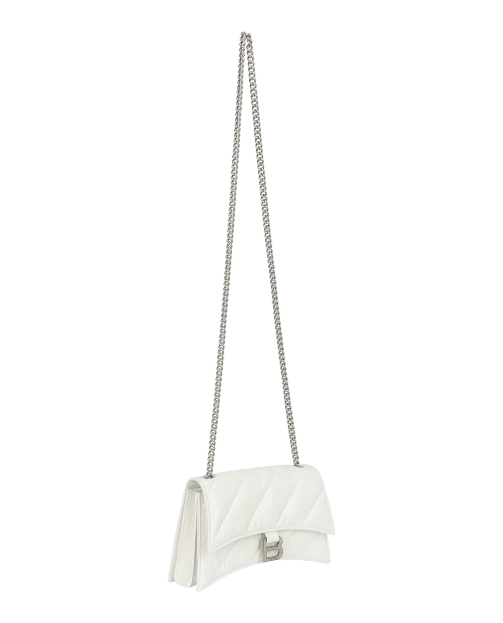 Balenciaga Womens Crush Xs Quilted Chain Shoulder Bag