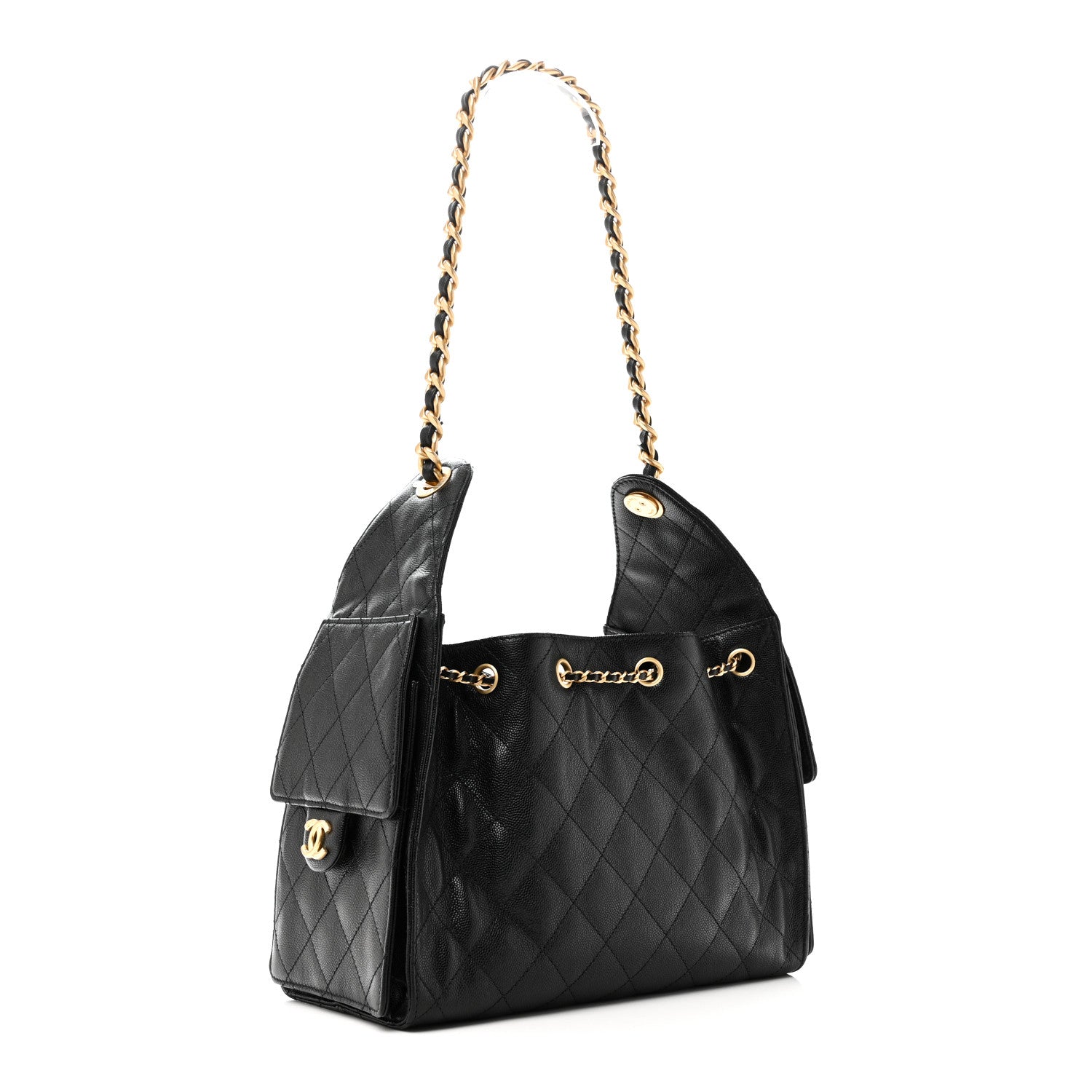 Caviar Quilted Small Chanel 25 Handbag Black