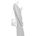 Calfskin Intrecciato Mini Hop White