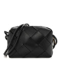 Lambskin Maxi Intrecciato Small Cassette Camera Bag Black